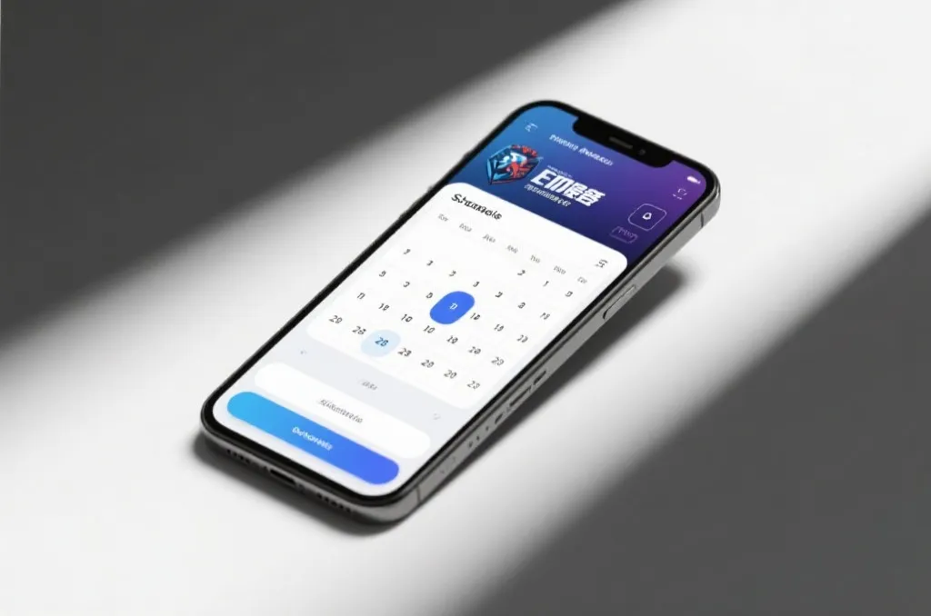 智能手机展示伟德APP电竞赛程日历界面
